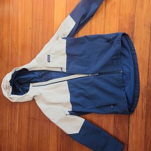 Patagonia Kids Beige and Navy Blue Jacket
